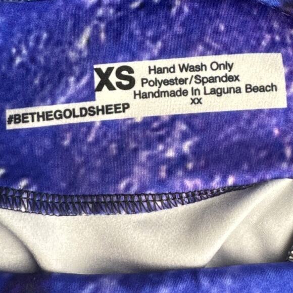 Goldsheep Celestial Galaxy Leggings Blue Purple 28” Inseam Size XS Dopamine - Picture 7 of 7